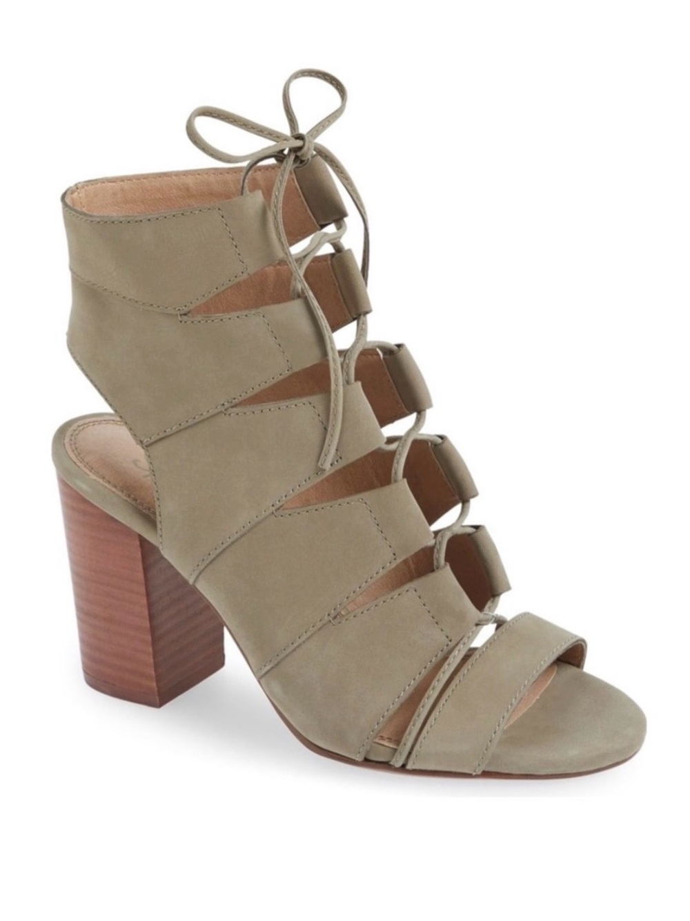 Splendid Banden Gladiator Lace-Up Stacked Heel Sandals Size 10M